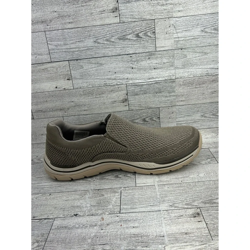 Skechers Relaxed Fit‎ 65086 Men Slip On Loafers Taupe Air Cooled Memory Foam 8.5
